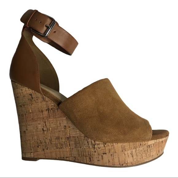 MARC FISHER Hadeya Cork Platform Wedge Sandal 9.5 - Picture 1 of 13